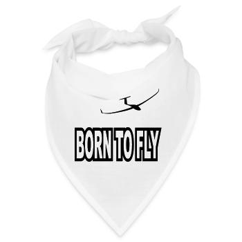 born to fly - Bandana - Weiß - Vorne