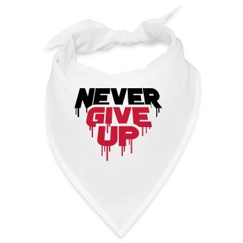 rot graffiti tropfen spray durchhalten cool never - Bandana - Weiß - Vorne