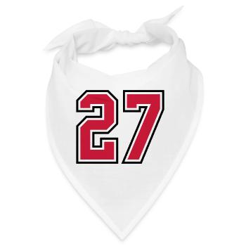 27 sports jersey football number - Bandana - Weiß - Vorne