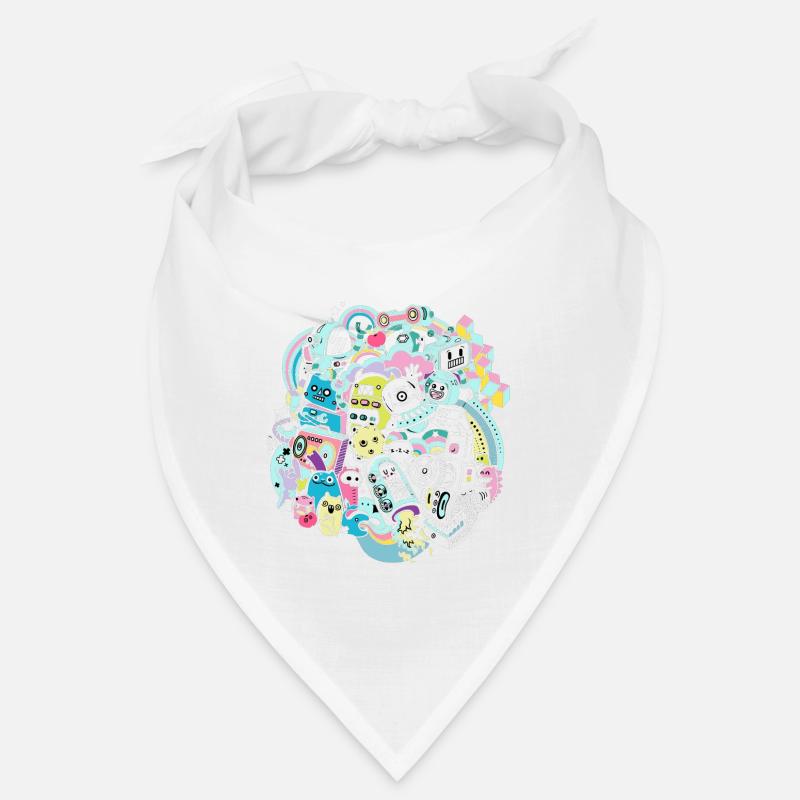 Graffiti Stadt - Bandana - Weiß