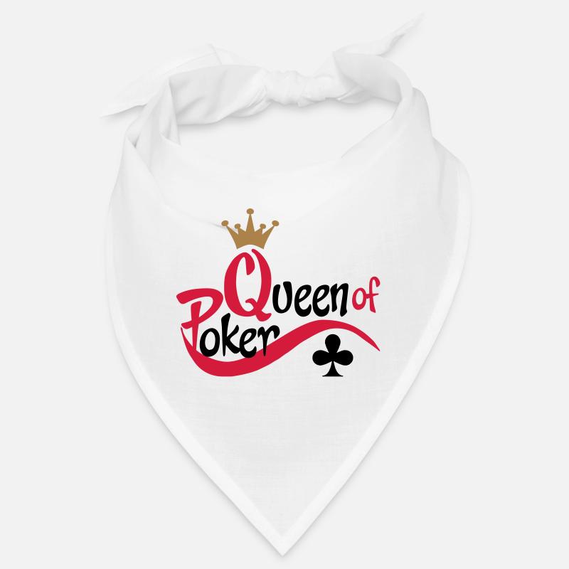 poker queen - Bandana - blanc