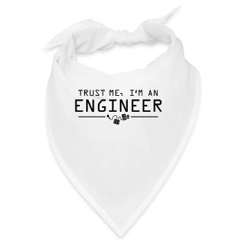 Trust me I'm an engineer - Bandana - Weiß - Vorne