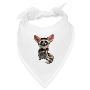 Stinktier Wildtier - Bandana - Weiß - Vorne