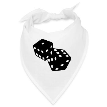Wuerfel - Bandana - Weiß - Vorne
