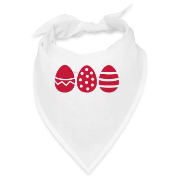 Ostern Eier - Bandana - Weiß - Vorne