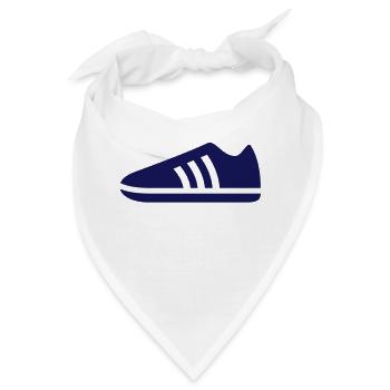 Ein blauer Sportschuh - Bandana - Weiß - Vorne