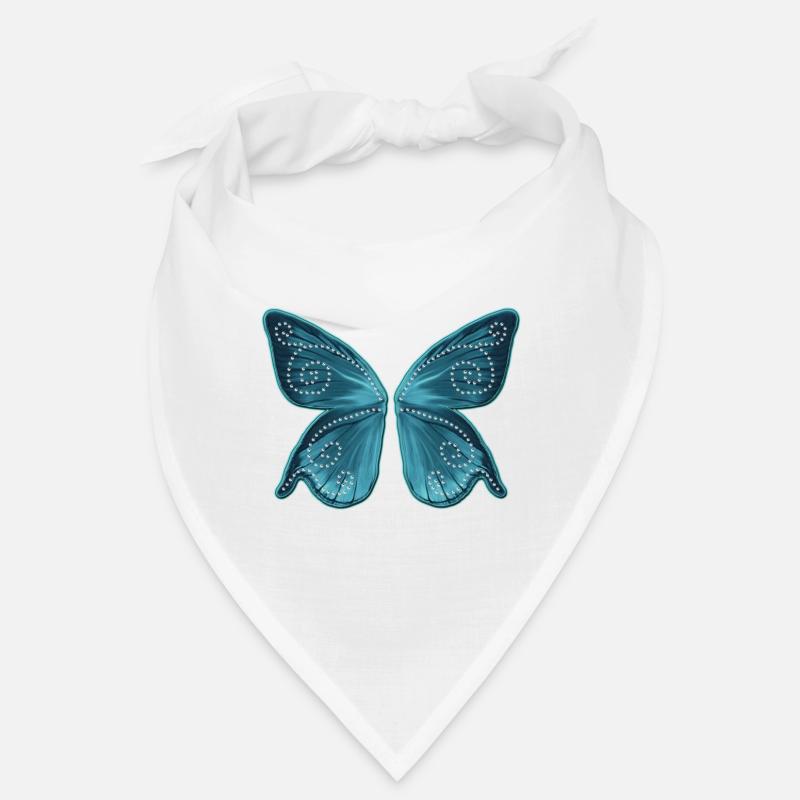 Ailes de papillon, fée, magie, miracle, - Bandana - blanc