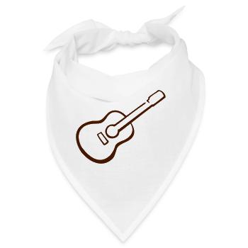 Gitarre - Bandana - Weiß - Vorne
