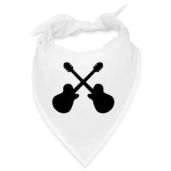 Gitarren - Bandana - Weiß - Vorne
