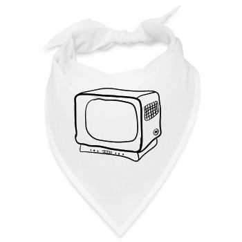 alter Fernseher - Bandana - Weiß - Vorne