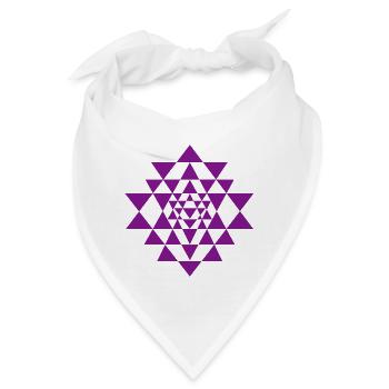Sri Yantra 30 - Bandana - Weiß - Vorne