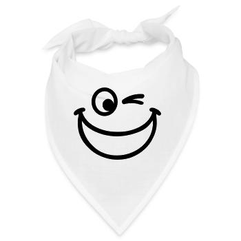Smiley - Bandana - Weiß - Vorne