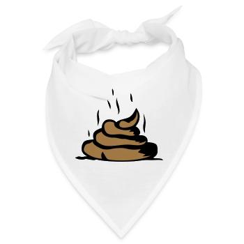 pfui Scheiße Mist poop - Bandana - Weiß - Vorne