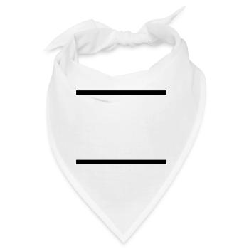 Linien // Striche //Doppellinie // doppel //Emblem - Bandana - Weiß - Vorne