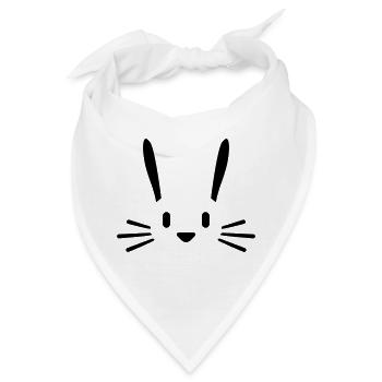 Bunny Face - Bandana - Weiß - Vorne