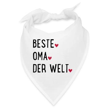Beste Oma - Bandana - Weiß - Vorne