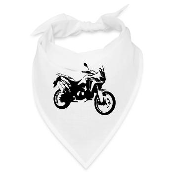 africa twin_einfarbig - Bandana - Weiß - Vorne