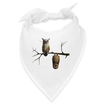 Eulen - Bandana - Weiß - Vorne