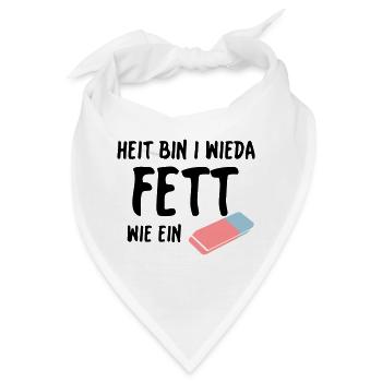 Fett wie ein Radierer - Bandana - Weiß - Vorne