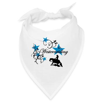 Westernriding Slider Tribal Sterne - Bandana - Weiß - Vorne