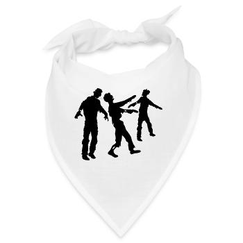 Viele Zombies Horde - Bandana - Weiß - Vorne