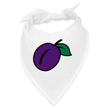 Pflaume - Bandana - Weiß - Vorne