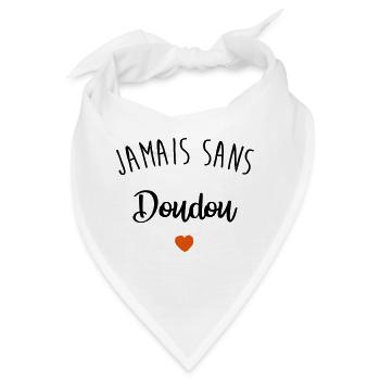 niemals ohne Decke - Bandana - Weiß - Vorne