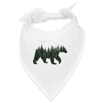 Süßer dünner Bär - Bandana - Weiß - Vorne