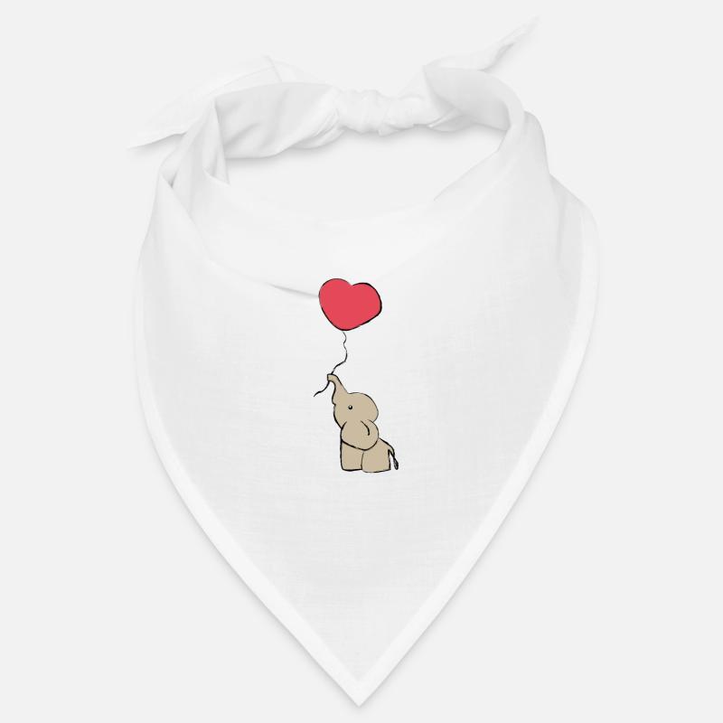 Süßer Elefant mit Ballon - Geschenkidee - Geschenk Bandana