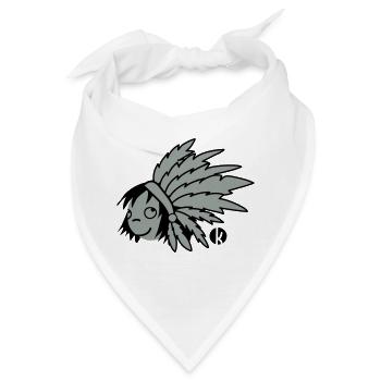 Indianer Häuptling - Indian - Bandana - Weiß - Vorne