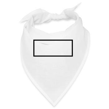 Form Symbol Quadratisch Oval Rund Fertigen Passt - Bandana - Weiß - Vorne