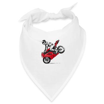 Motorrad Trick - Bandana - Weiß - Vorne