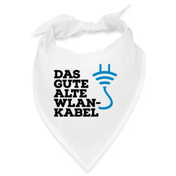 WLAN Kabel Computer Shirt - Bandana - Weiß - Vorne