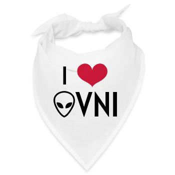 Ufo Alien Raum außerirdisches Aussenseiter - Bandana - Weiß - Vorne