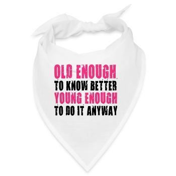Best Birthday Shirt - Funny Quote - Bandana - Weiß - Vorne