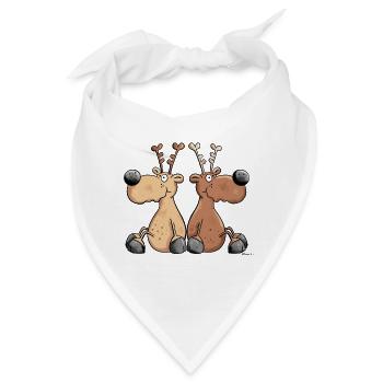 Rentier Freundschaft - Bandana - Weiß - Vorne
