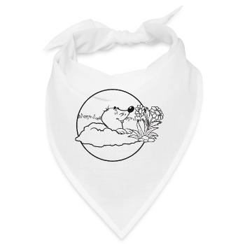 Maulwurf erde Maulwurfhuegel blume riechen duft sp - Bandana - Weiß - Vorne