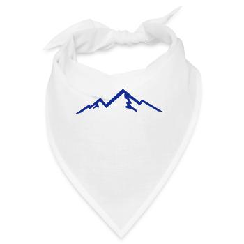 Berge, Berg - Bandana - Weiß - Vorne