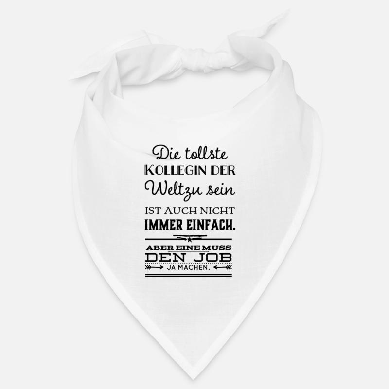Kollegen | witzer Spruch | Geschenkidee - Bandana - Weiß