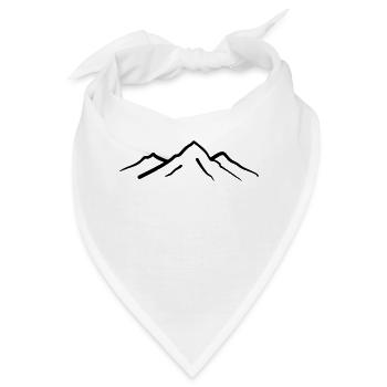 Berg, Berge - Bandana - Weiß - Vorne