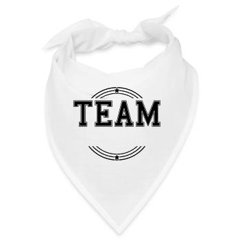 Team Kreis Vorlage Personalisierbar eigener Text - Bandana - Weiß - Vorne
