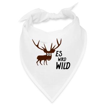 es wird wild - Bandana - Weiß - Vorne