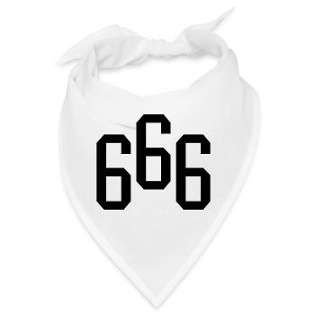 666 - Bandana - Weiß - Vorne