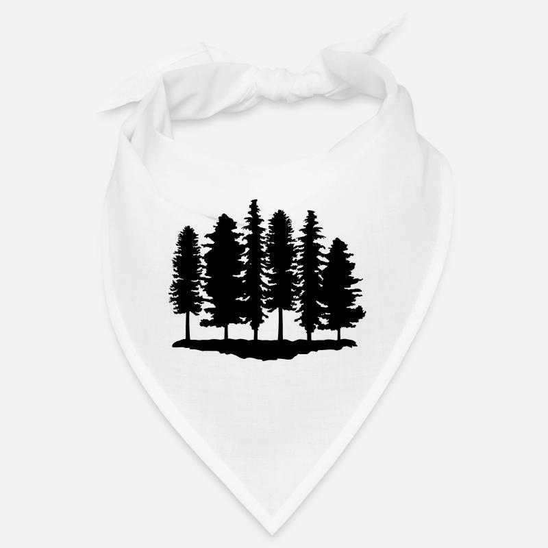 Wald, Bäume, Baum - Bandana - Weiß