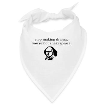 shakespeare drama - badass design - Bandana - Weiß - Vorne