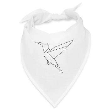 Vogel Geometrisch Abstrakt Dreieck Formen Kunst - Bandana - Weiß - Vorne