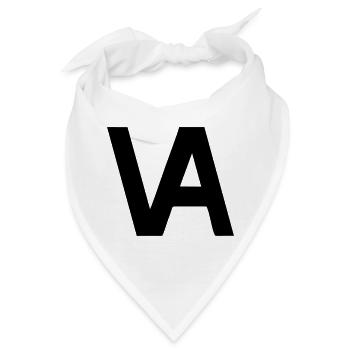 Minimalistisches Segel-Outline - Bandana - Weiß - Vorne