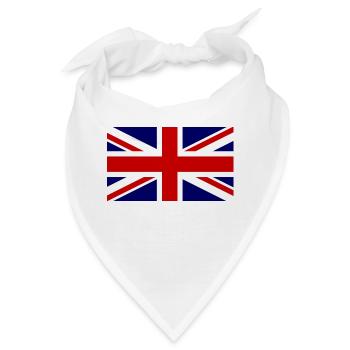 United Kingdom Flag, Great Britain, England Flagge - Bandana - Weiß - Vorne