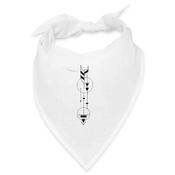 Geometrie - Bandana - Weiß - Vorne