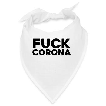 FUCK CORONA - Bandana - Weiß - Vorne